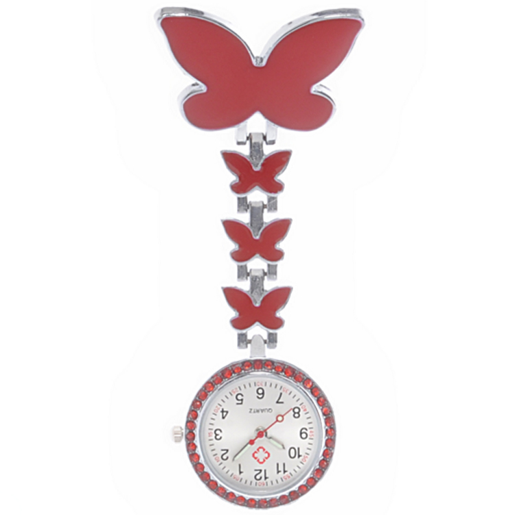 Fashion silver watch stainless steel case nurse watch with watch making machine for doctor