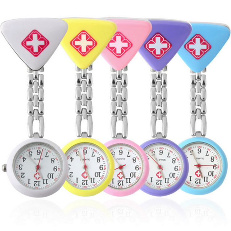 In Stock new stainless steel doctor Quartz brooch nurses watch