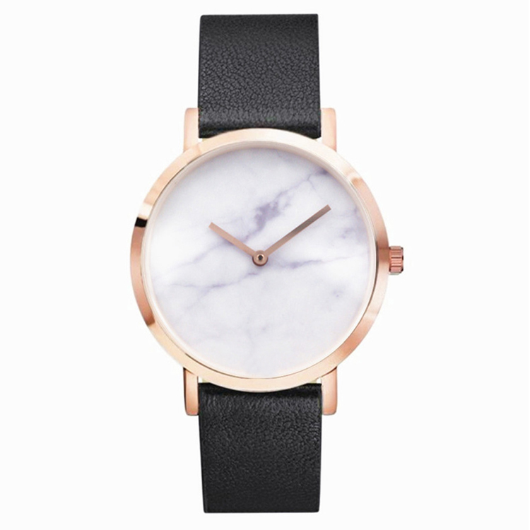 Elegant style men's quartz watch super slim stainless steel case 30 meters waterproof