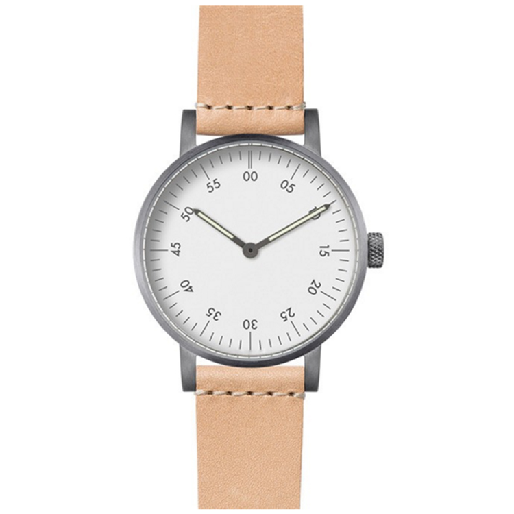 Custom logo OEM factory choronographic genuine leather hand watch and stainless steel watch women