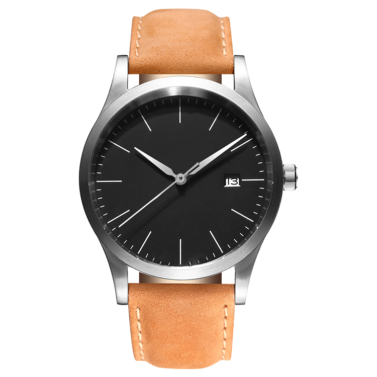 Custom ultra thin simple design stainless steel mesh strap minimalist man watch business men