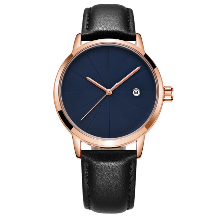 Factory custom logo OEM watch for men simple leather strap band fashion quality 