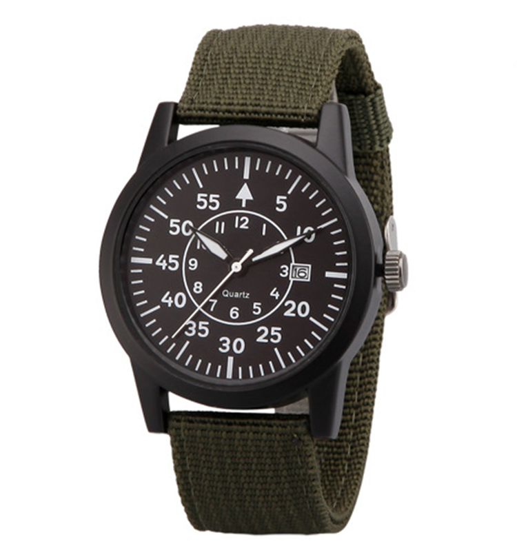 High quality big nylon strap watch mens watches japan mov't quartz relojes