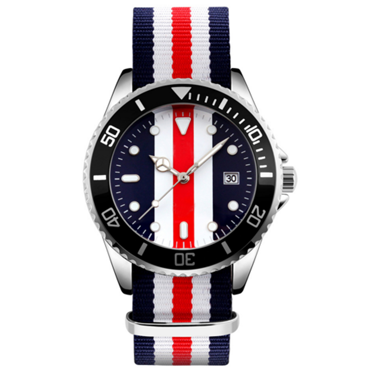 Hot sale trendy sport best men watch sports nylon band watch big case
