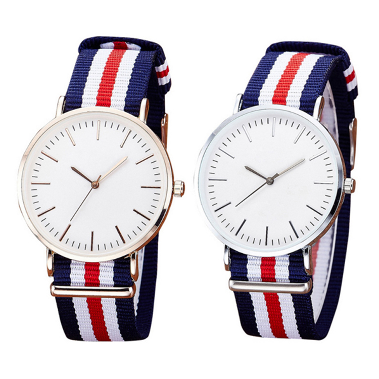 2022 Hottest ultra thin nylon custom logo quartz men watch unisex