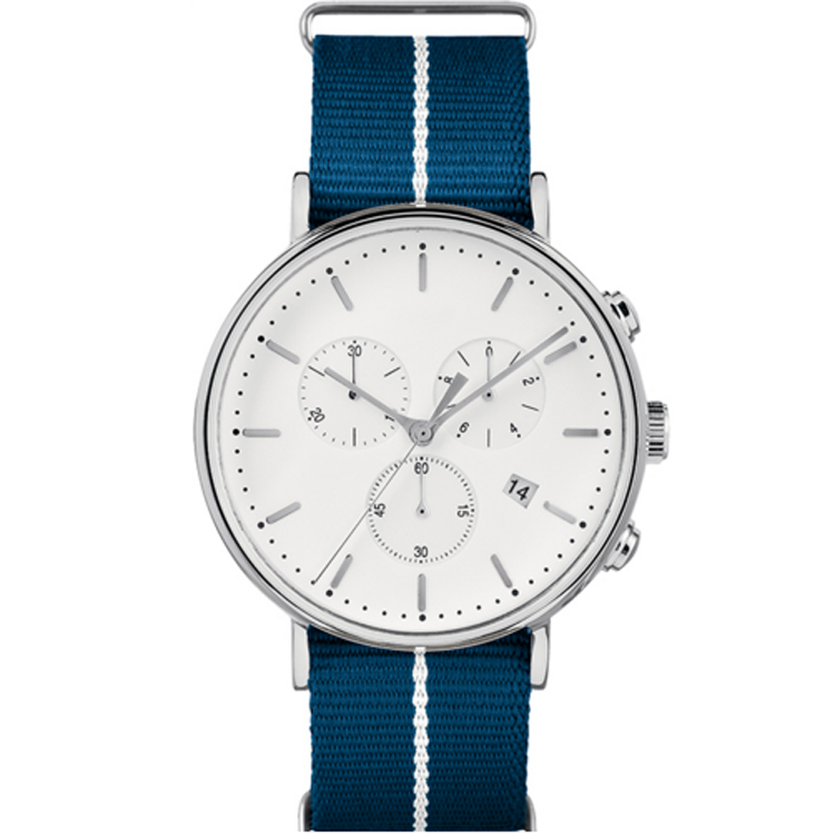 Men watches custom logo water resistant watch nylon band wrist watch with big face for man 