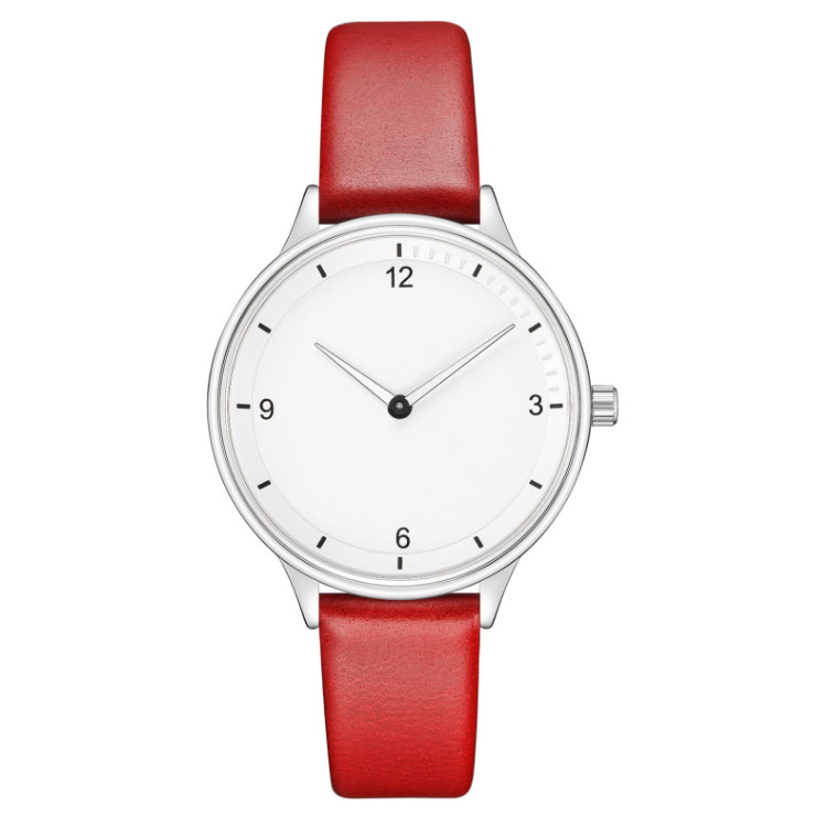Promotion new fashion simple style women watch leather watch pu