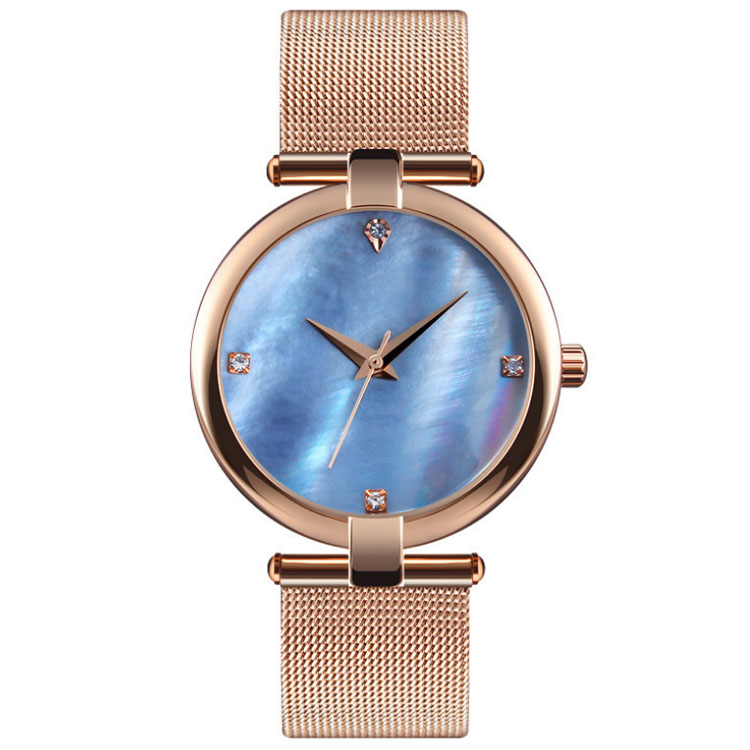 Fashion women watches casual mesh band waterproof wristwatch elegant quartz watch lady