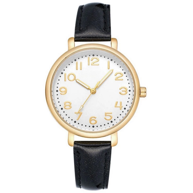 Minimalist women watches big face alloy three hands rose gold lady watch for gift