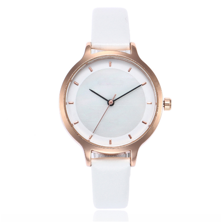 Best Sell fashion women watches three hands with pu leather belt for promotional gift
