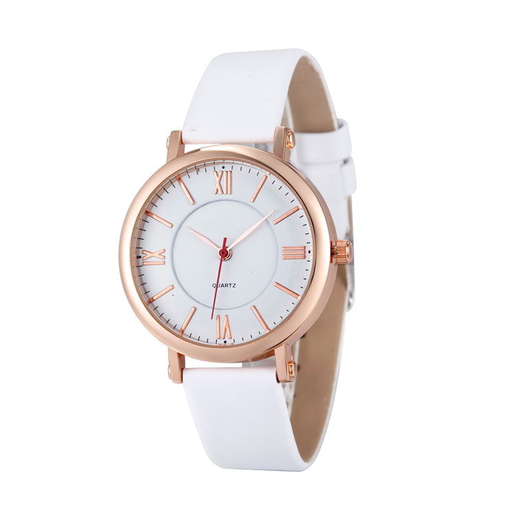 Wholesale women big dial watch leather strap watches lady for promotional 