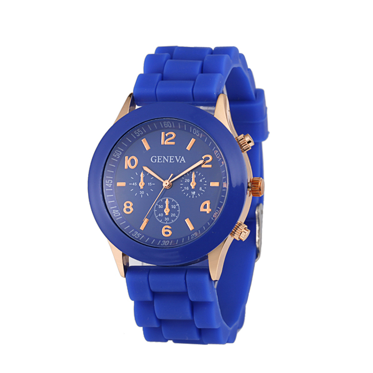 Watch movement wholesale Geneva silicone sport watch wrist