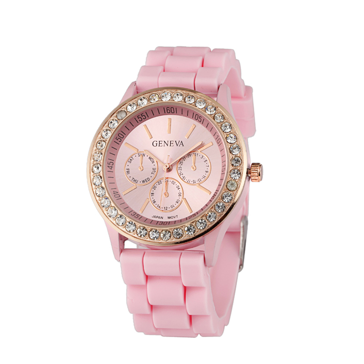 Hot selling cheap women watch fashion jelly silicone watch in wholesale